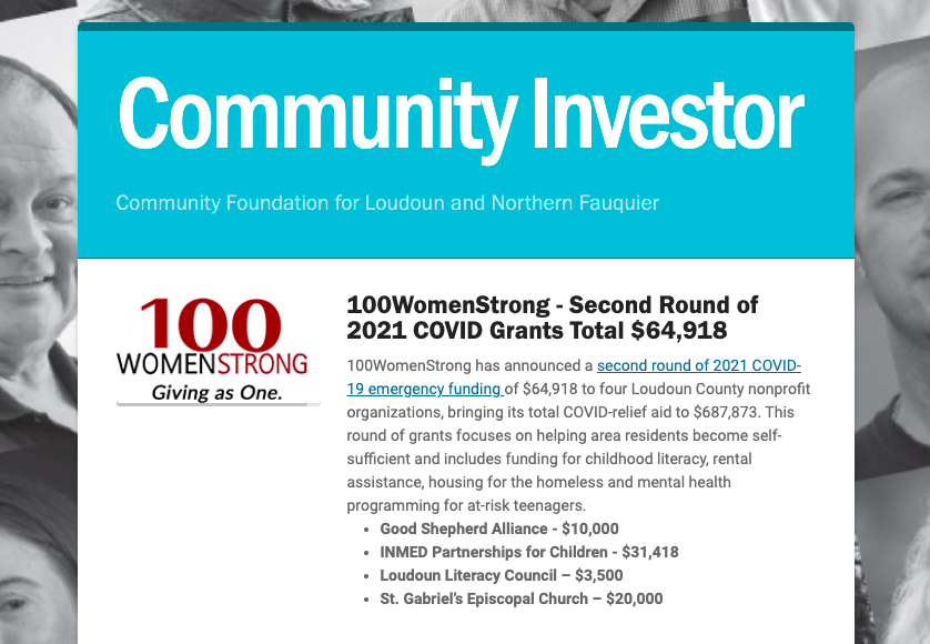 community investor newsletter